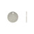 Drop, Antiqued Silver Plated Brass 15mm Flat Round Blank Disc Coin 50 Charms `