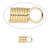 40 Gold Plated Steel Spring Cord Ends 11x5.5mm Finishing Coils