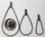 44 Antiqued Silver Plated 3 Sizes 18 Gauge Teardrop Earwire Beading Hoop Mix *