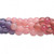 4 Strands Clear,Pink & Purple Tones 6mm Round Glass Bead Mix