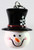 4 Hand Painted 3D Resin Snowman with Snowflake Hat Charms