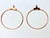 144 Copper Plated Brass 20 Gauge 30mm Round Earring Beading Hoops without Hole *