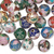 Bead Mix, Cloisonné, 36 Gold Plated & Silver Plated 10mm Round Bead Mix `