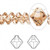 12 Swarovski Crystal Light Colorado Topaz 6mm Top Drilled Bicone Beads (6301) *