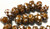 Bead, 20 Lampworked Glass Brown & White 14x10mm Bumpy Rondelle Beads w/ 1.9-2.7mm Hole *