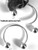 4 Silver 35mm Horseshoe 3/4 Circle with 9.5mm Ball End & Loop Key Chain Rings NS