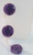 3 Purple 28mm Glass Wavy Coin Focal Beads & 30-35 Clear Seed Beads *