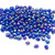 Seed Bead, 10 Grams (180) Rainbow Cobalt 4x3.4mm Teardrop Fringe Glass Beads (DP177) *