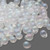 Seed Bead, 250 Grams Matte Rainbow Clear 4x3.4mm Teardrop Fringe Glass Beads (DP131FR)