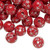 Bead, 100 Red Acrylic 8mm Round Beads with Silver Star Accent 1.7mm Hole