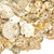 Component Mix, Gold Plated Brass with 100 Grams Approximately 585-600 Pieces  *