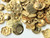 Component Mix, Gold Plated Brass with 100 Grams Approximately 585-600 Pieces  *