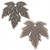 12 Antiqued Copper Plated Pewter 27x26x1mm Maple Leaf Charms