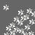 100 Silver Plated Brass Corrugated Double Sided 10mm Flower Snowflake Drop Charms *