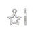 Drop, Charm, 20 Antiqued Silver Plated Pewter  17x17mm Double Sided Open Star Charms