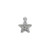 50 Antiqued Silver Plated Pewter JUST FOR YOU 12x11mm Double Sided Star Charms with Loop *