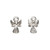 Charm, Angel, 4 Antiqued Silver Pewter 12x9mm Small Baby Angel Charms *