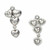 2 Antiqued Silver Pewter BE MINE Cluster Heart Charms ~ 26x14mm