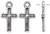 Charm, Cross, 10 Antiqued Silver Plated Pewter 12x8mm Cross Drop Charms
