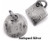 Charm Mix, 22 Antiqued Silver Plated Geometric Circle & Diamond Charm Mix with Jump Rings *