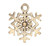 20 Antiqued Gold Plated Pewter 15x14mm SNOWFLAKE Charms