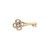 Drop, Charm, 20 Antiqued Gold Plated Pewter 21x10mm KEY Charms