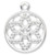 50 Silver Plated Brass 12mm  Flat Filigree Round Flower Charms *