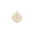 100 Gold Plated Brass 13x13mm Round Snowflake Drop Charms