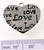 1 Antiqued Silver Plated Pewter 25x21mm HEART with LOVE Charms