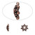 Bead Cap, 24 Antiqued Copper Plated Pewter 10x3mm Snowflake to Fit 8-12mm Beads *