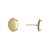 Earstud, 100 Gold Plated Steel 13mm Pad Earstuds for Perforated Beading Discs & Cabochons
