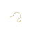 Ear Wire, 10 Gold Plated Brass 10mm Fish Hook Open Loop Earrings with 1mm Ball