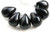 50 Czech Pressed Glass Opaque Jet Black 8x6mm Teardrop Beads with 1-1.5mm Hole *