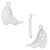 Charm, Drop, 2 White Epoxy Pewter 22x20mm Floating Ghost Halloween Charms *
