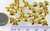 50 Gold Plated Pewter 8x6mm Double Sided Heart Beads with 1mm Hole