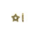 Bead, 48 Antiqued Gold Plated Pewter 6x1mm Double Sided Star Beads *