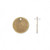 100 Antiqued Gold Plated Brass 15mm Flat Round Disc Coin Charms  Great for Metal Stamping