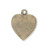 10 Antiqued Gold Plated Brass 11x10mm Heart Drop Stamping Charms