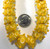 Bead,  Lampworked Glass Yellow & Clear  9x14mm Bumpy Lattice Rondelle Beads 1 Strand(25) *