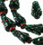 6 Lampwork Glass Dark Green 3D 11x21mm Christmas Tree Beads with 1.5-2mm Hole *