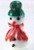 Beads, Snowman, Lampwork Glass White 12x25mm 3 Dimensional SnowMan Beads 1 Strand Winter Snow Men *