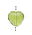 1 Strand Transparent Olivine Green Czech Pressed Glass 6mm Heart Beads *