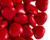 1 Strand(65) Czech Pressed Glass Opaque Red 6mm Heart Beads with 0.9-1mm Hole