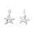 2 Sterling Silver Anti-Tarnish 15x13mm Double Sided Starfish Charms w/ Jump Ring