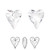 Drop, 1 Swarovski Faceted 17x14mm Wild Heart Clear Crystal Pendants (6240) *