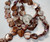 1 Strand(45) Dark Amber Brown AB Mother of Pearl 10x9-11x9mm Heart MOP Beads *