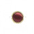 Bead, 4 Gold Plated Cloisonné Deep Red Double Sided 16mm Flat Round Beads *