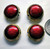 Bead, 4 Gold Plated Cloisonné Deep Red Double Sided 16mm Flat Round Beads *