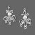2 Sterling Silver 19x18mm Fancy Fleur De Lis Chandelier Earring Connector Links