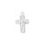 Charm, Cross, 2 Sterling Silver Cross Charms with Rings ~ 21x13mm *